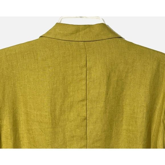 𝅺NEW LPA Mustard 100% Linen Blazer Jacket - Picture 9 of 12